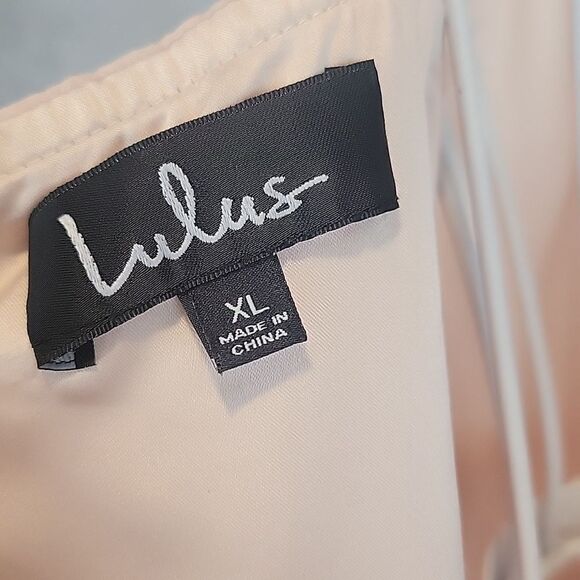 Lulus Full Length Gown Pale Peach Womens Size L - Picture 9 of 11
